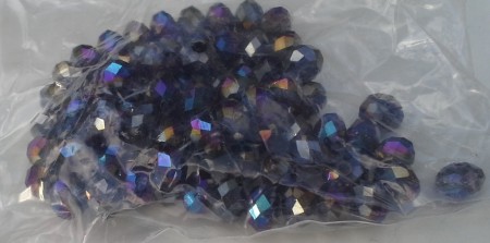 *rop14tab AB lyster. Lila crystall rondeller 6x8mm. 