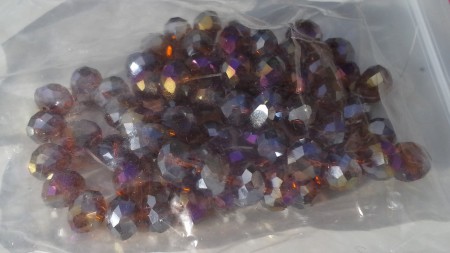 * artnr. rop14tab AB lyster. Lila crystal rondeller. 6x8mm. 