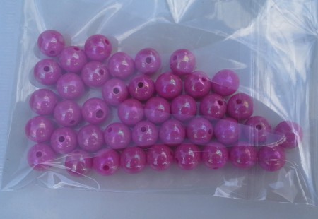 *AB lyster Akrylpärlor. 8mm. Hål 1,3mm. Färger se bild.