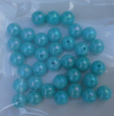 *AB lyster Akrylpärlor. 8mm. Hål 1,3mm. Färger se bild.