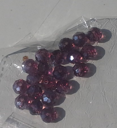 *AB lyster. Lila Swarovski Crystal. 6x8mm. 