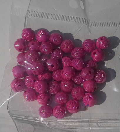 *AB lyster. Rospärlor i acryl. 8mm. Färger se bild. 