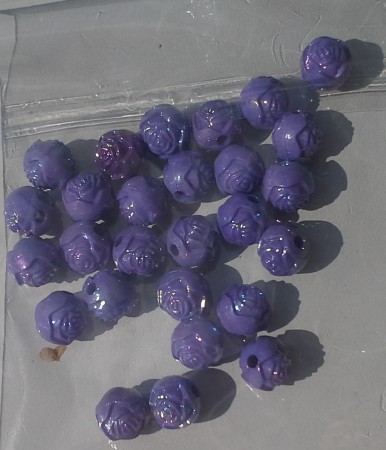 *AB lyster. Rospärlor i acryl. 8mm. Färger se bild. 