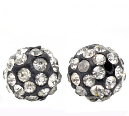 # Svarta strassbollar 10mm